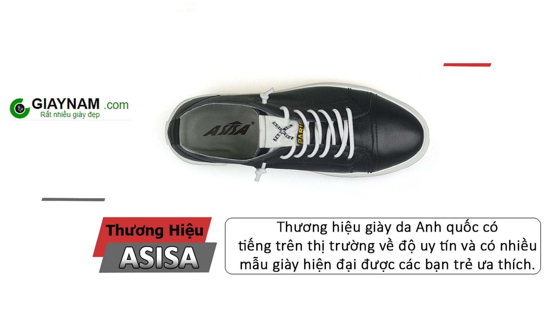 Giày buộc dây nam nhập khẩu ASISA